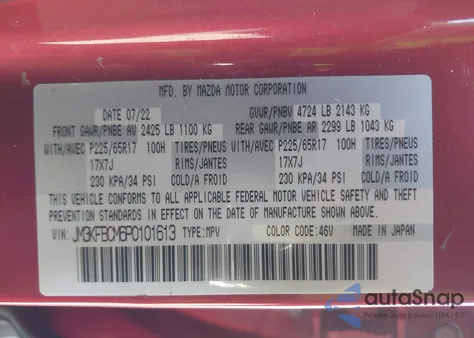 2023 Mazda Cx-5 2.5 S Preferred from USA, damaged, VIN JM3KFBCM6P0101613